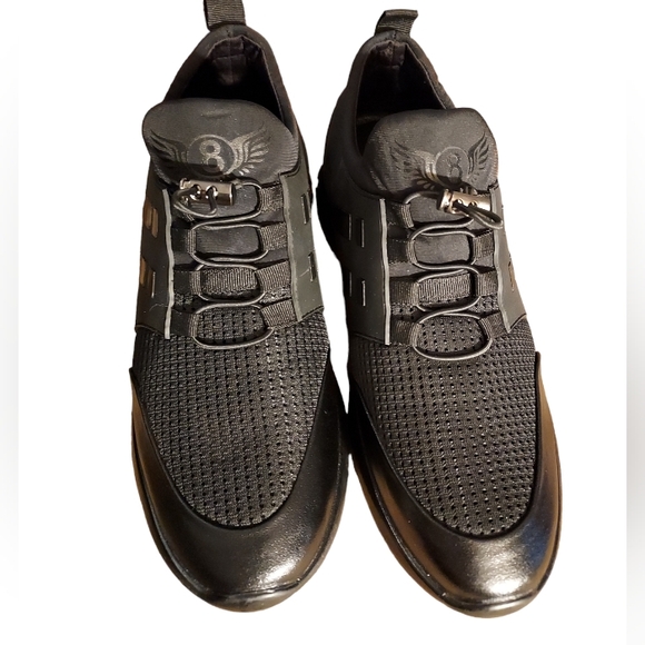 NWOT Men's Height Increasing Elevator Shoes Leather Knitted Slip-on . - Picture 4 of 11